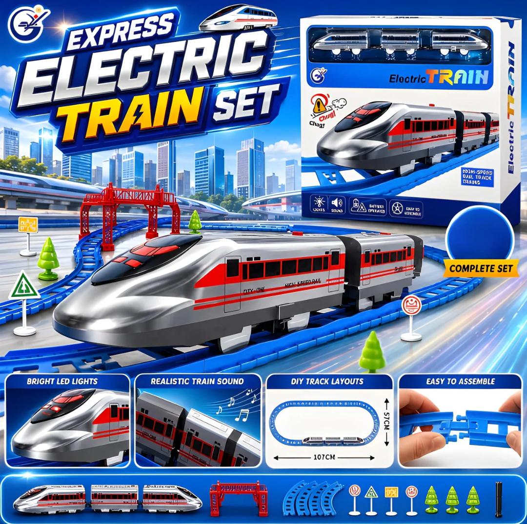 🚄✨ Express Electric Train Set – High-Speed Rail Adventure! ✨🚄
