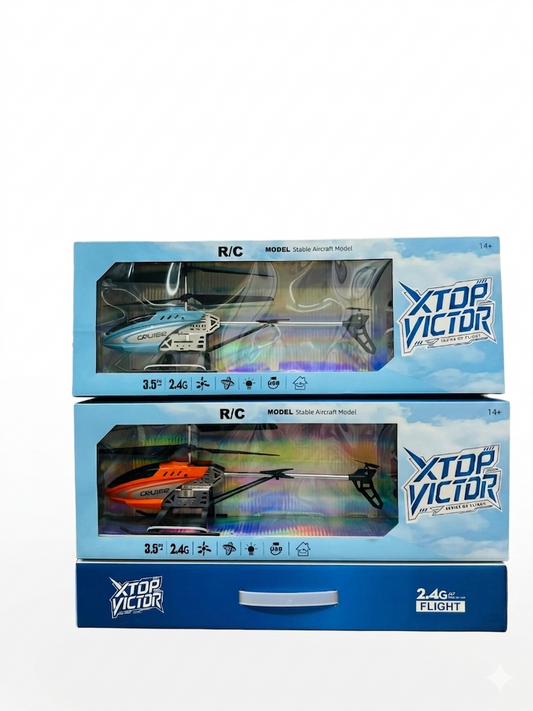XTDP Victor 3.5-Channel Remote Control Helicopter (2-Pack Set) – 2.4GHz Stable Flight RC Aircraft