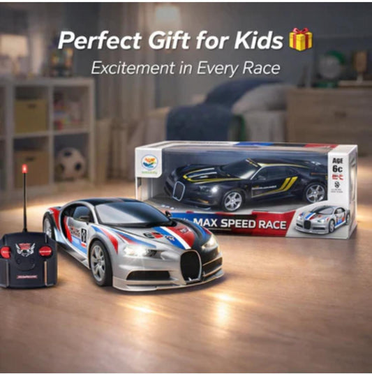 MAX SPEED RC RACING CAR WITH LED LIGHTS & FULL CONTROL – HIGH-SPEED SPORTS CAR