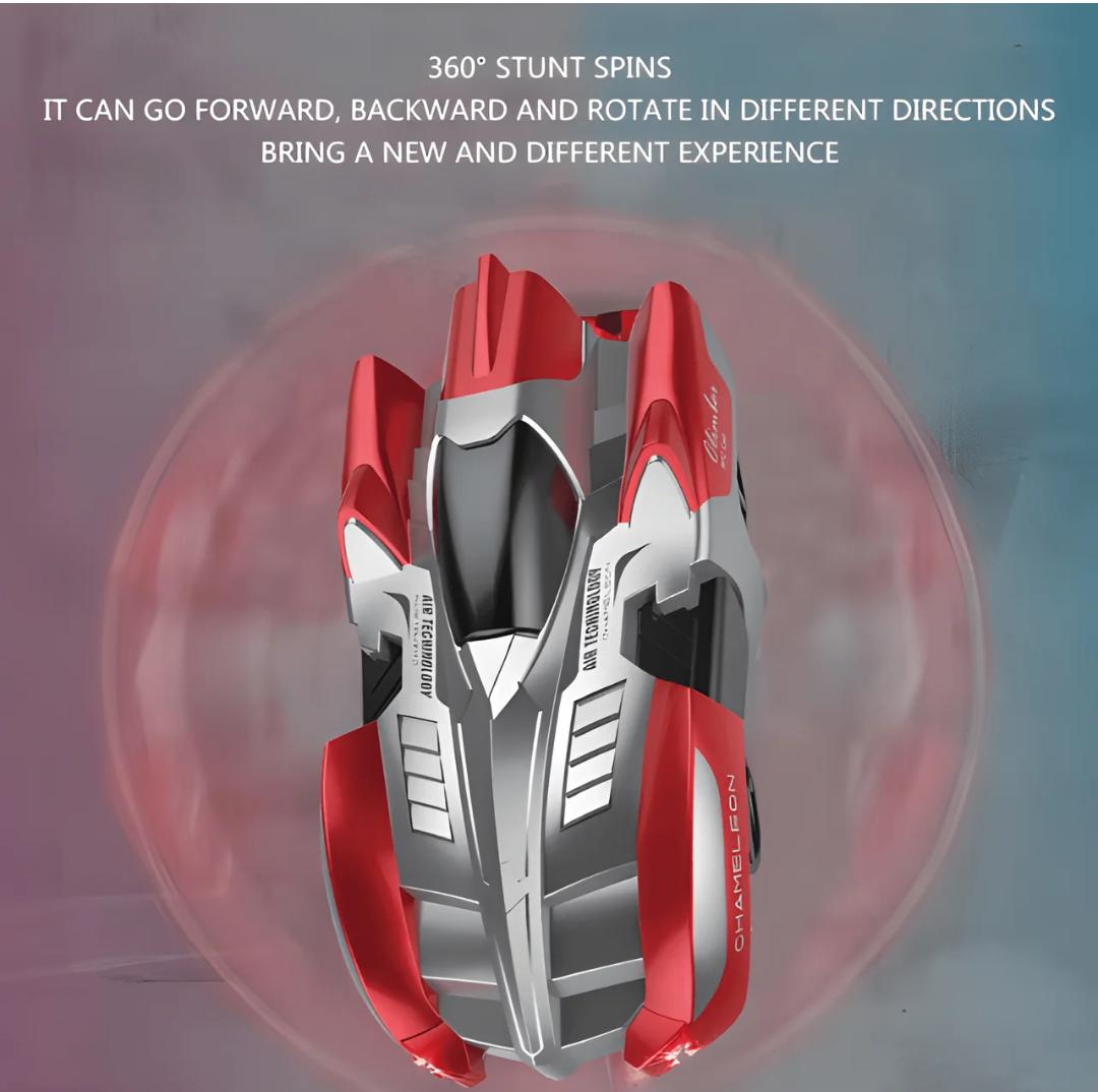 REMOTE CONTROL WALL CLIMBING CAR WITH 360° SPINS WITH LED LIGHTS