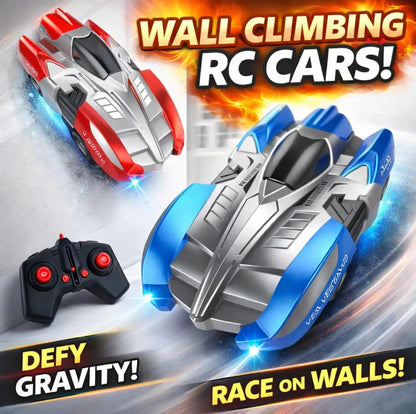 REMOTE CONTROL WALL CLIMBING CAR WITH 360° SPINS WITH LED LIGHTS