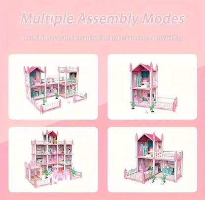 GRAND PRINCESS DOLL HOUSE MANSION – 3-STOREY PLAY HOUSE WITH FURNITURE