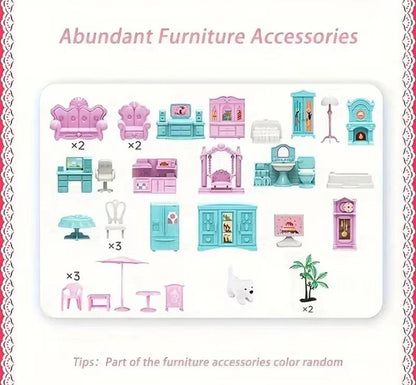 GRAND PRINCESS DOLL HOUSE MANSION – 3-STOREY PLAY HOUSE WITH FURNITURE