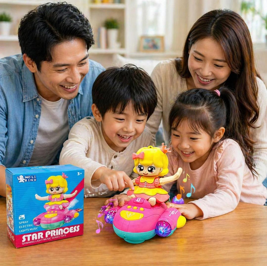 STAR PRINCESS SPINNING LIGHT MUSIC TOY