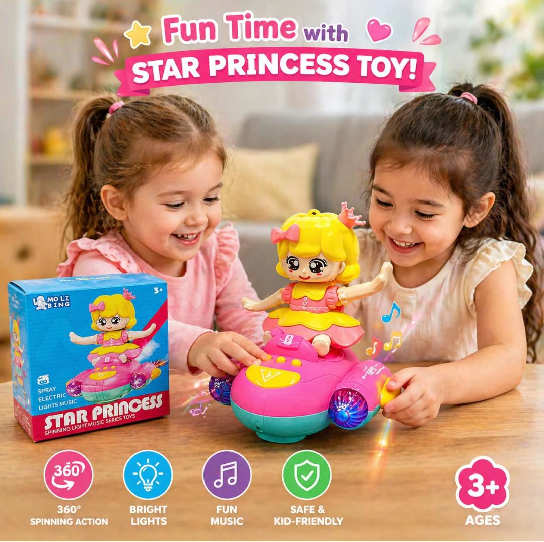 STAR PRINCESS SPINNING LIGHT MUSIC TOY
